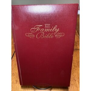 KJV Family Bible Christmas Edition Zondervan Burgundy Hardcover (Very Good)